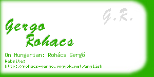 gergo rohacs business card